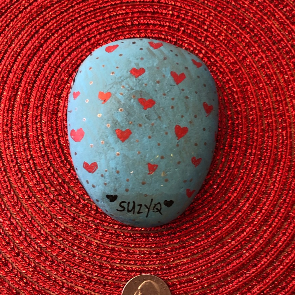 SENDING YOU MY LOVE HAND PAINTED ROCK - Picture 7 of 11